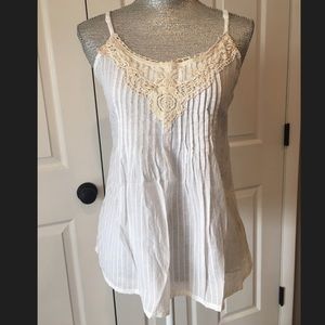 White Camisole Tie back Top.